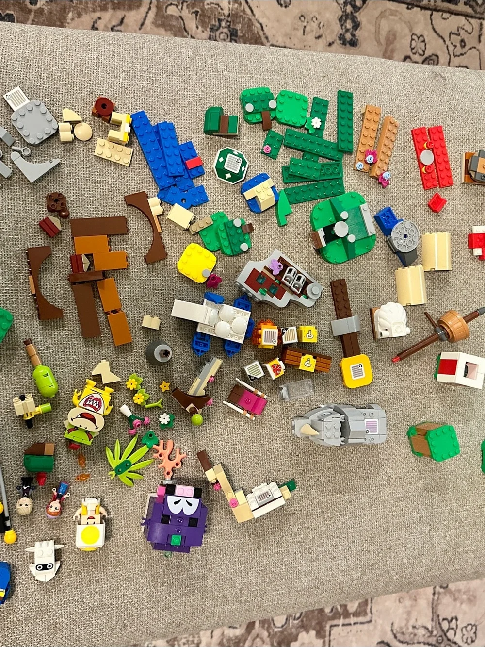 LEGO Super Mario Bulk Lot Bowser Jr Nabbit Reznor Pink Yoshi Builder Toad Mixed